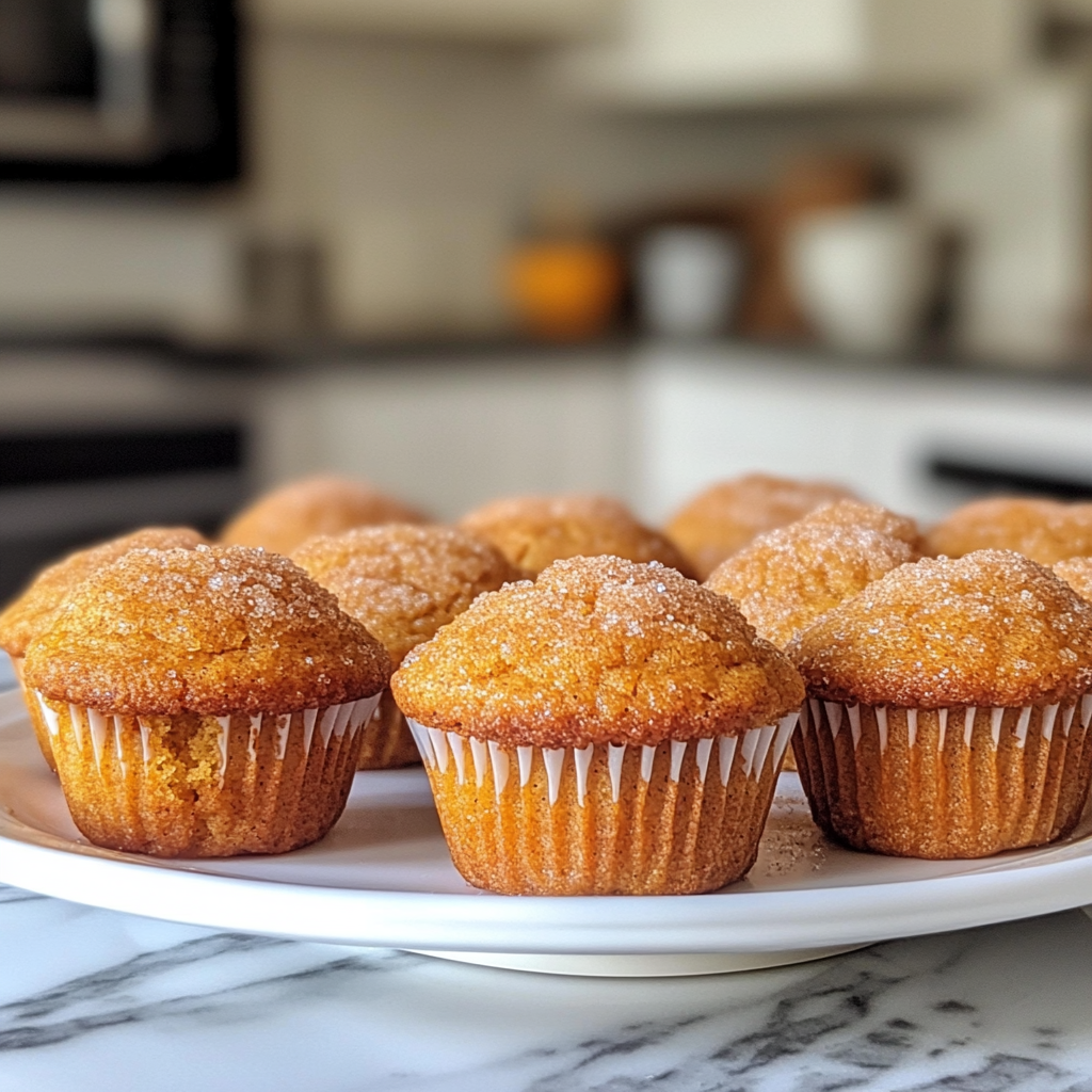 Mini Cinnamon Sugar Pumpkin Muffins