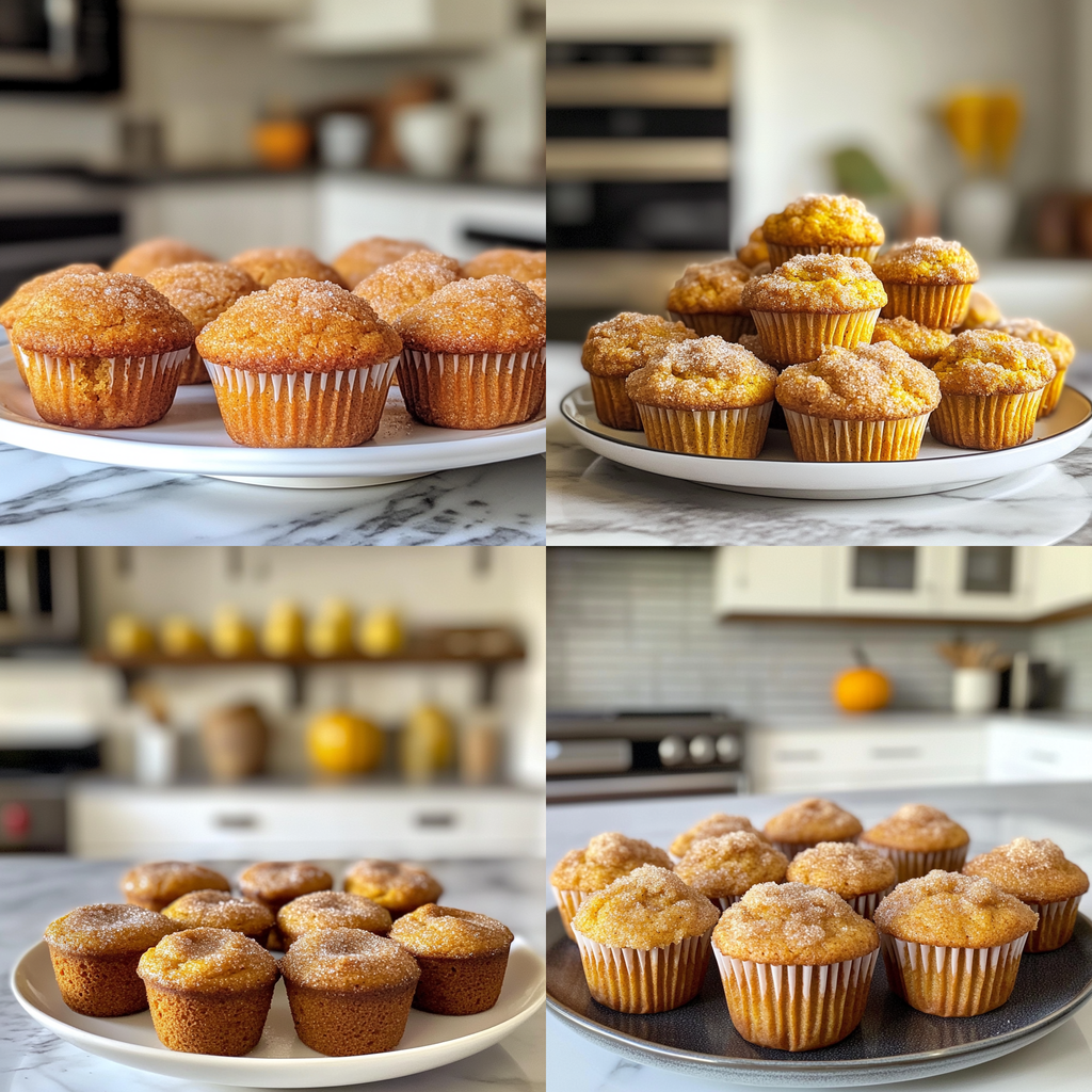 Mini Cinnamon Sugar Pumpkin Muffins