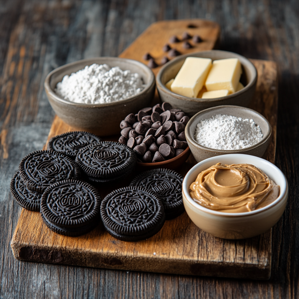 Oreo Peanut Butter Bars ingredients