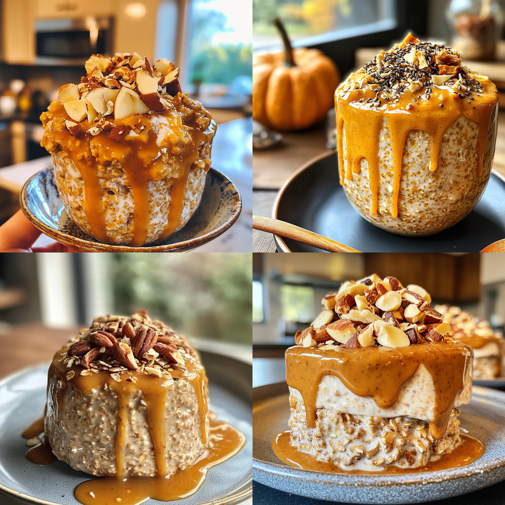 Pumpkin Cheesecake Overnight Oats