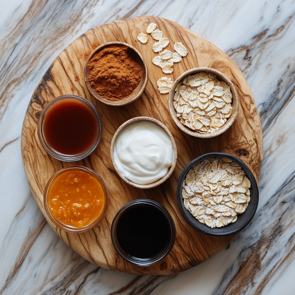 Pumpkin Cheesecake Overnight Oats ingredients