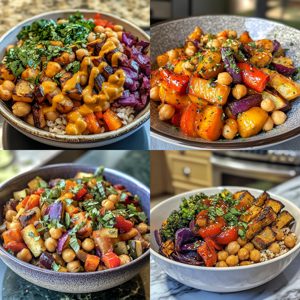 Roasted Vegetable and Chickpea Bowl