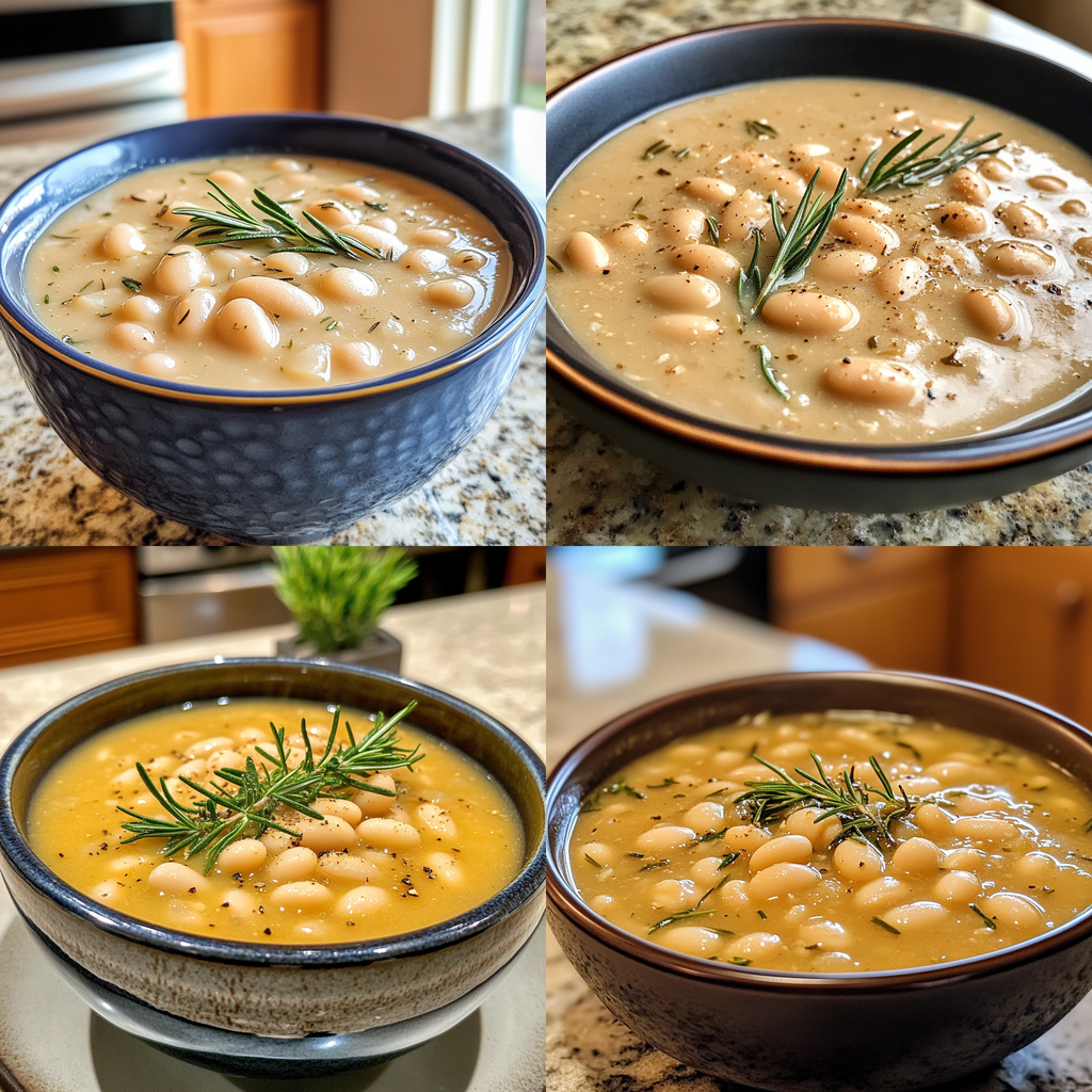 Rosemary Garlic White Bean Soup