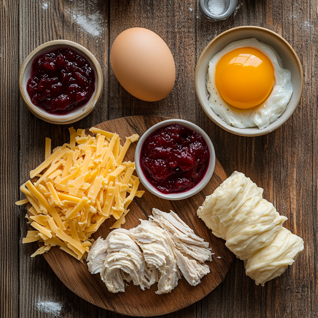 Turkey and Cranberry Crescent Ring: The Ultimate Holiday Dish ingredients